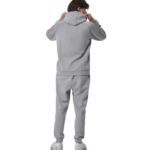 Body Action Sport Gym Tech Zip Hoodie Silver Gray