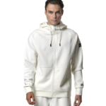 Body Action Sport Gym Tech Zip Hoodie Snow White