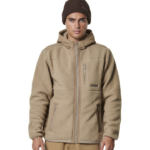 Body Action Sherpa-Fleece Jacket Fossil Beige