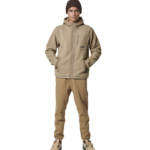 Body Action Sherpa-Fleece Jacket Fossil Beige