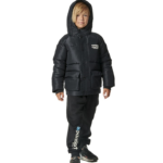 Body Action Puffer Hooded Coat Black