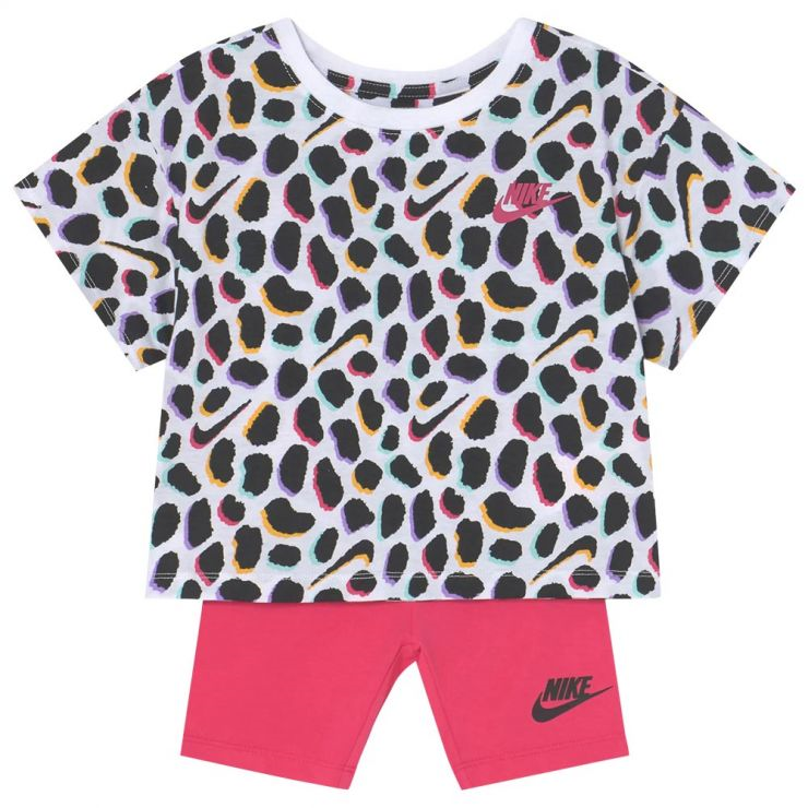 Nike Aop Boxy Tee Bike Shorts Set