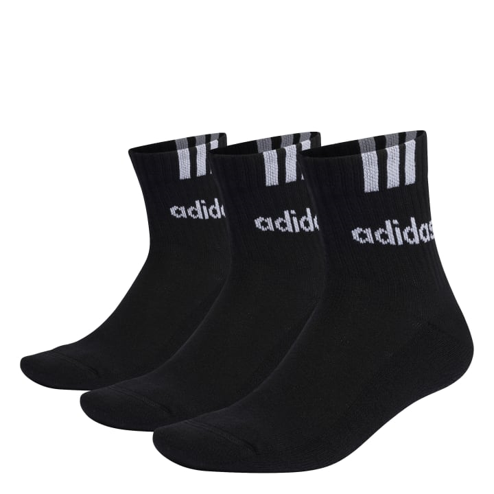 adidas 3-Stripes Linear Half-Crew Cushioned Socks