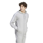 adidas Essentials Fleece 3-Stripes Full-Zip Hoodie