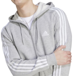 adidas Essentials Fleece 3-Stripes Full-Zip Hoodie