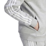 adidas Essentials Fleece 3-Stripes Full-Zip Hoodie