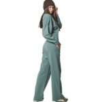 Body Action Wide-Leg Sweatpants Pine Green