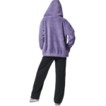 Body Action Oversized Full-Zip Sherpa Hoodie Purple Haze