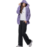 Body Action Oversized Full-Zip Sherpa Hoodie Purple Haze