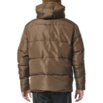 Body Action Puffer Jacket With Detachable Hood Chocolate Brown