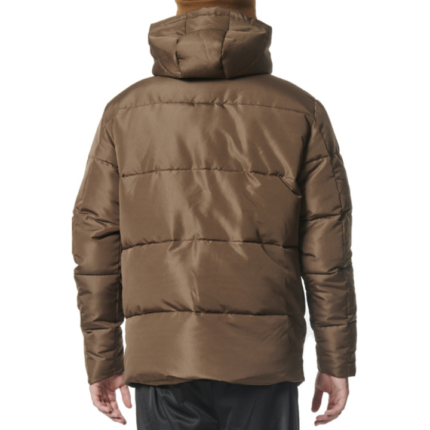 Body Action Puffer Jacket With Detachable Hood Chocolate Brown