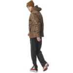 Body Action Puffer Jacket With Detachable Hood Chocolate Brown