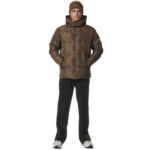 Body Action Puffer Jacket With Detachable Hood Chocolate Brown