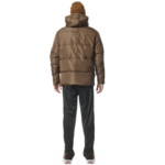 Body Action Puffer Jacket With Detachable Hood Chocolate Brown