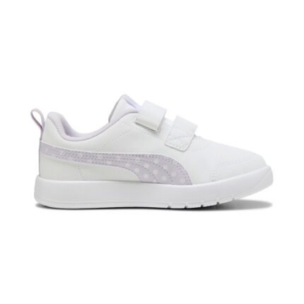 Puma Courtflex V3 Dotty V PS Παιδικά Sneakers με Σκρατς Λευκά