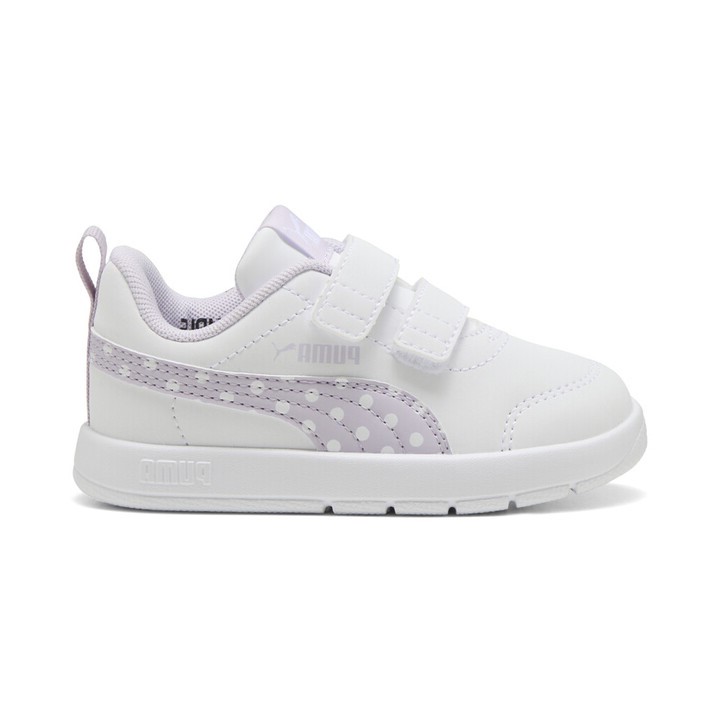 Puma Courtflex V3 Dotty V Inf Βρεφικά Sneakers με Σκρατς Λευκά