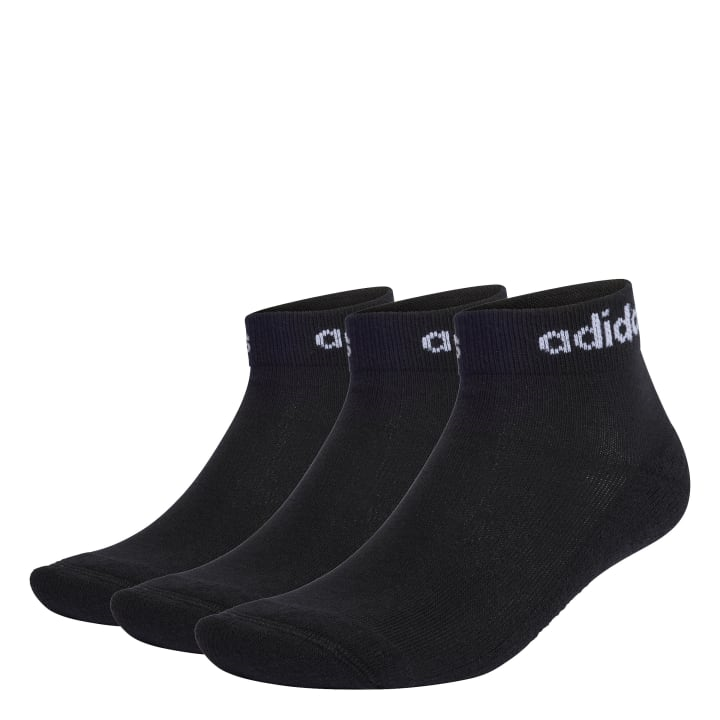 adidas Think Linear Ankle Socks 3 Pairs Σοσόνια Αστραγάλου Μαύρα