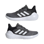 adidas Tensaur Run 2.0 Αθλητικά Παιδικά Παπούτσια Running με Κορδόνια Γκρι / Μαύρο / Άσπρο