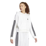 adidas Essentials 3-Stripes French Terry Quarter-Zip Hoodie Ζακέτα Λευκή