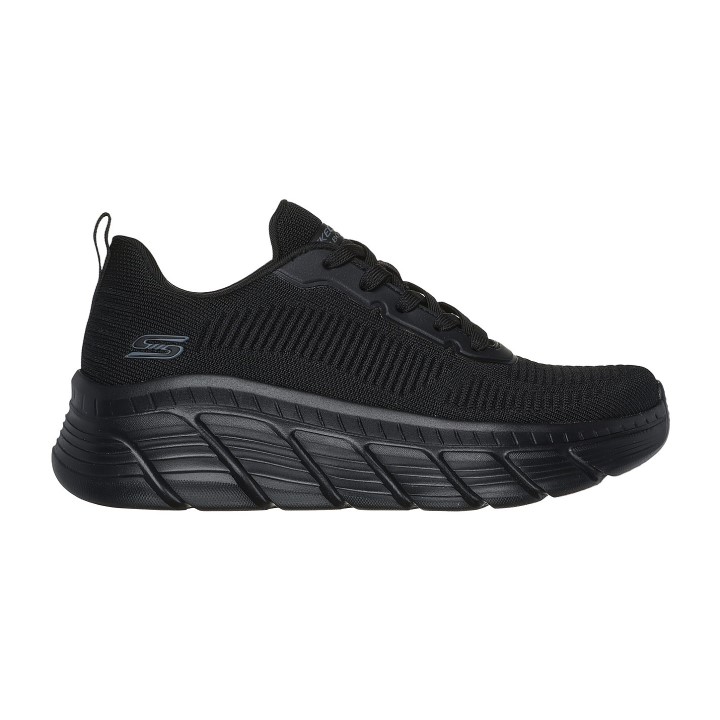 Skechers Engineered Knit Fashion Lace Up Sneaker Γυναικείο Sneakers Mαύρο