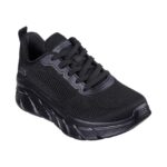 Skechers Engineered Knit Fashion Lace Up Sneaker Γυναικείο Sneakers Mαύρο