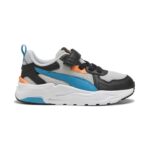 Puma Trinity Lite AC+ PS Παιδικά Sneakers με Σκρατς Γκρι / Μαύρο / Μπλε / Πορτοκαλί