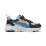 Puma Trinity Lite AC+ PS Παιδικά Sneakers με Σκρατς Γκρι / Μαύρο / Μπλε / Πορτοκαλί