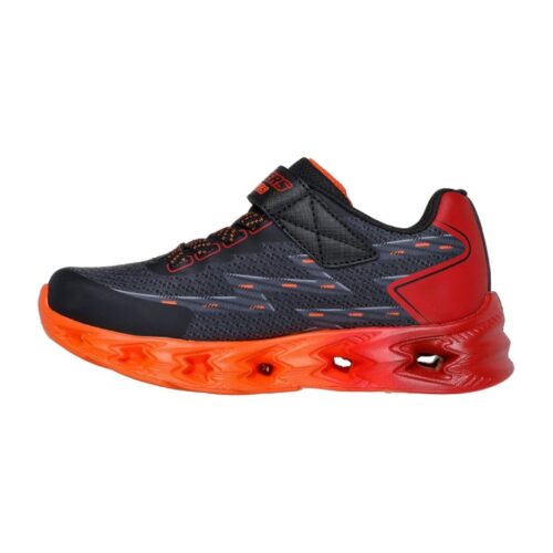 Skechers S Light: Vortex 2.0 - Quantroid Παιδικά Sneakers με Φωτάκια Μαύρα/Κόκκινα
