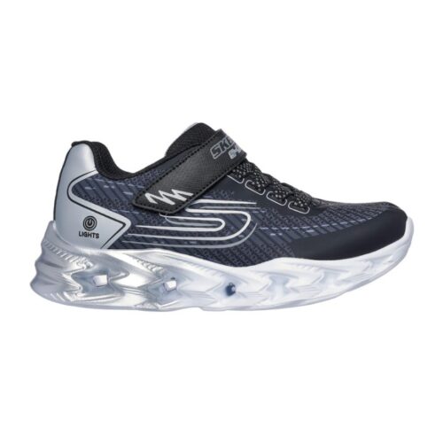 Skechers S Light: Vortex 2.0 - Quantroid Παιδικά Sneakers με Φωτάκια Μαύρα/Ασημί