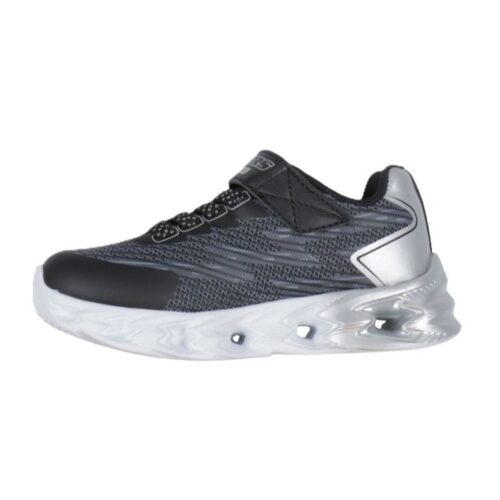 Skechers S Light: Vortex 2.0 - Quantroid Παιδικά Sneakers με Φωτάκια Μαύρα/Ασημί