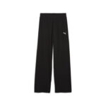 Puma ESS Elevated High-Waist Straight Leg Rib Pant Γυναικείο Παντελόνι Φόρμας Ίσιο Μαύρο