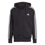 adidas Essentials French Terry 3-Stripes Full-Zip Hoodie