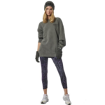 Body Action Over-Dyed Crewneck Sweater Granite Grey