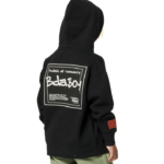 Body Action Long Sleeve Hooded Sweatshirt Black