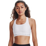 Under Armour Crossback Mid Bra Γυναικείο Αθλητικό Μπουστάκι Λευκό