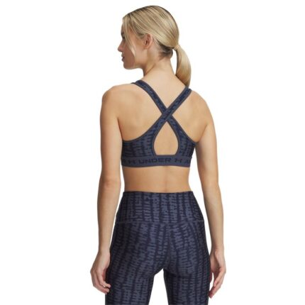 Under Armour Crossback Mid Print Bra Γυναικείο Αθλητικό Μπουστάκι Μωβ