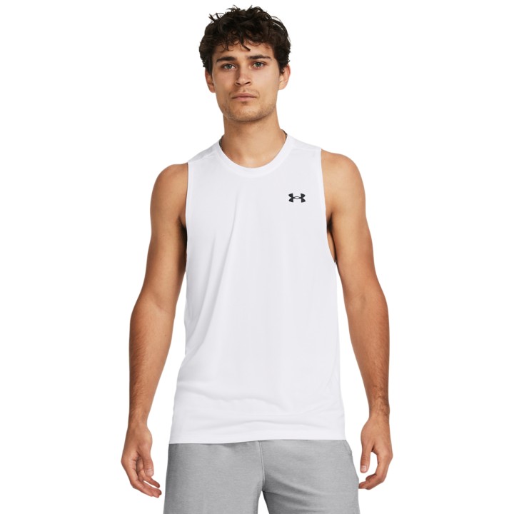 Under Armour Tech Tank Top Ανδρική Μπλούζα Αμάνικη Λευκή