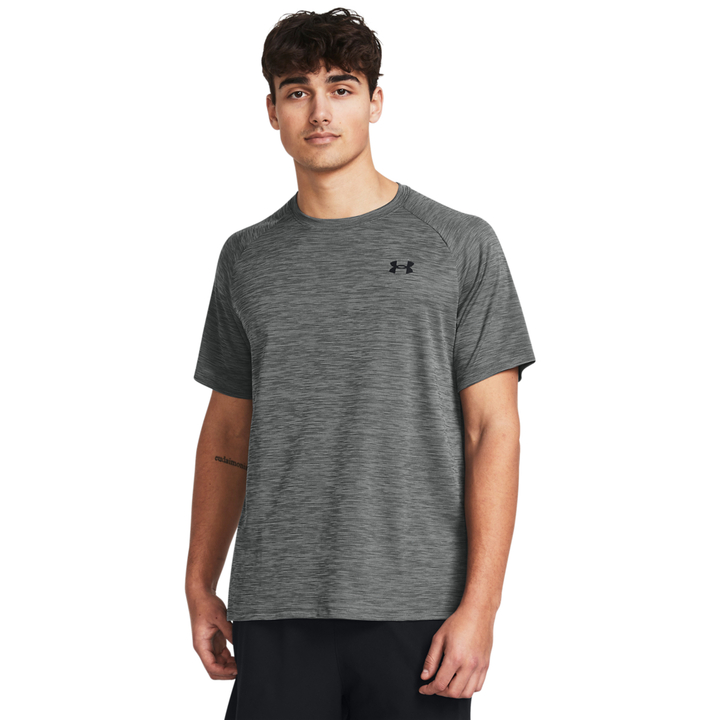 Under Armour Tech Textured SS Ανδρικό Κοντομάνικο Γκρι