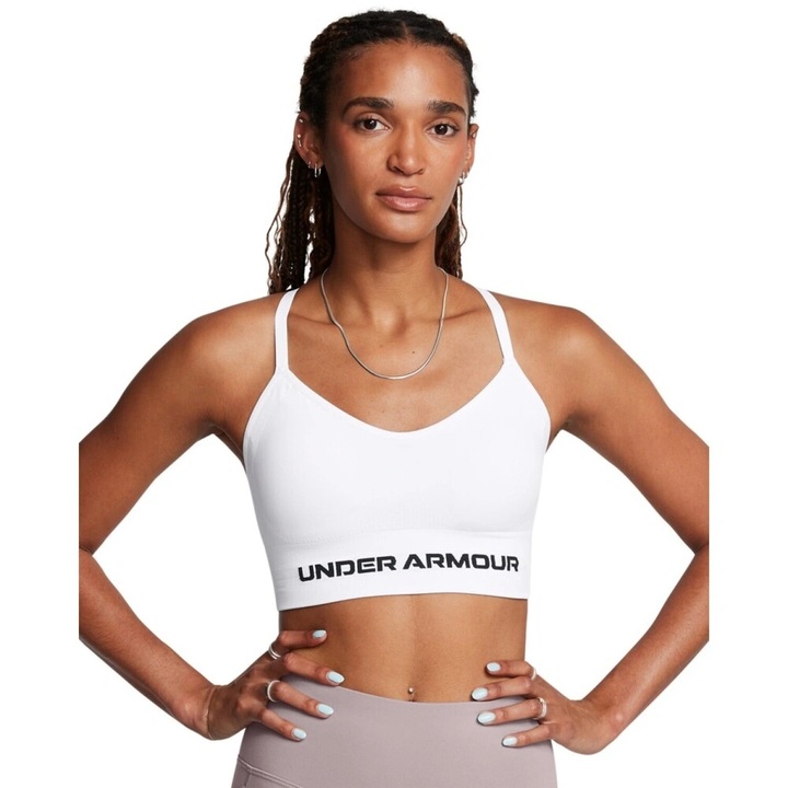 Under Armour Vanish Seamless Low Bra Γυναικείο Αθλητικό Μπουστάκι Λευκό