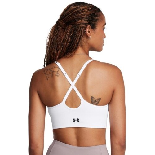 Under Armour Vanish Seamless Low Bra Γυναικείο Αθλητικό Μπουστάκι Λευκό
