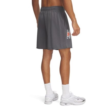Under Armour Rival Terry Logo 8in Shorts Ανδρική Βερμούδα Γκρι