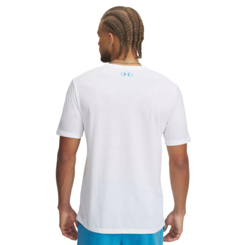 Under Armour Reflective Big Logo SS Ανδρικό Κοντομάνικο Λευκό