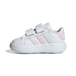 adidas Grand Court 2.0 Shoes Kids Παιδικά Sneakers Λευκό / Ροζ / Κίτρινο