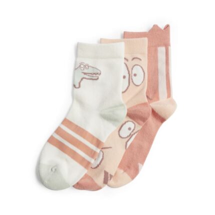 adidas Adiraptor Socks 3 Pairs Kids Παιδικές Κάλτσες Σομόν
