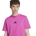 adidas Essentials Small Logo Single Jersey T-Shirt Ανδρικό Κοντομάνικο Φούξια