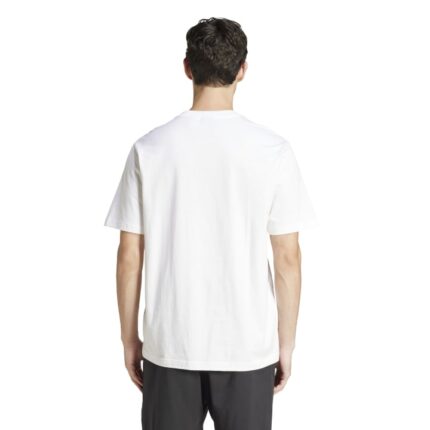 adidas Essentials Linear Single Jersey Tee Ανδρικό Κοντομάνικο Λευκό