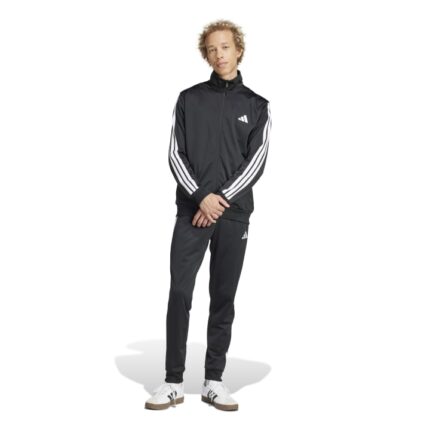 adidas Sportswear Basic 3-Stripes Tricot Track Suit Σετ Φόρμας Γυαλιστερό Mαύρο