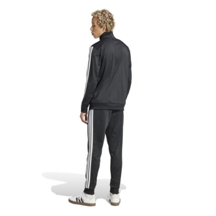 adidas Sportswear Basic 3-Stripes Tricot Track Suit Σετ Φόρμας Γυαλιστερό Mαύρο