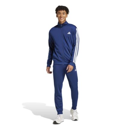adidas Sportswear Basic 3-Stripes Tricot Track Suit Σετ Φόρμας Γυαλιστερό Mπλε