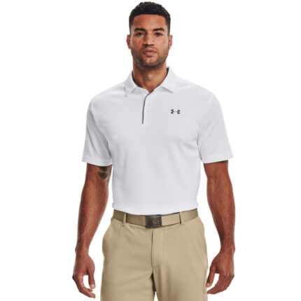 Under Armour Tech Polo Tee Ανδρικό Κοντομάνικο με Γιακά Λευκό